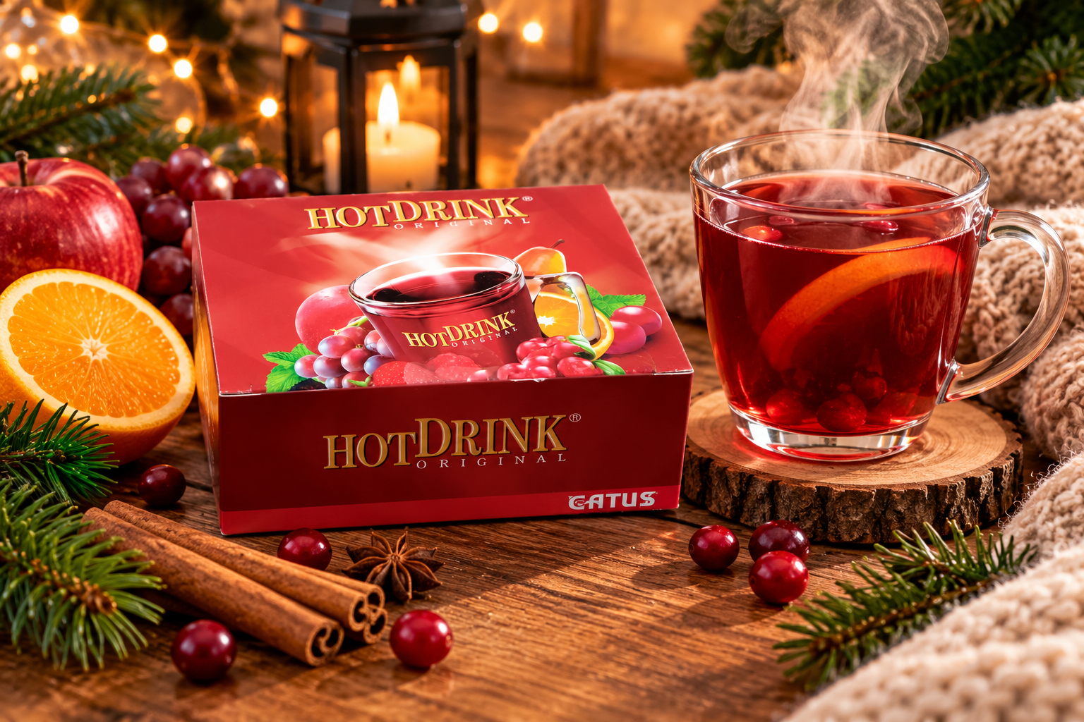 HOT DRINK Original Mix Box 8 x 23 g - zavrena krabicka s horkym ovocnym napojem