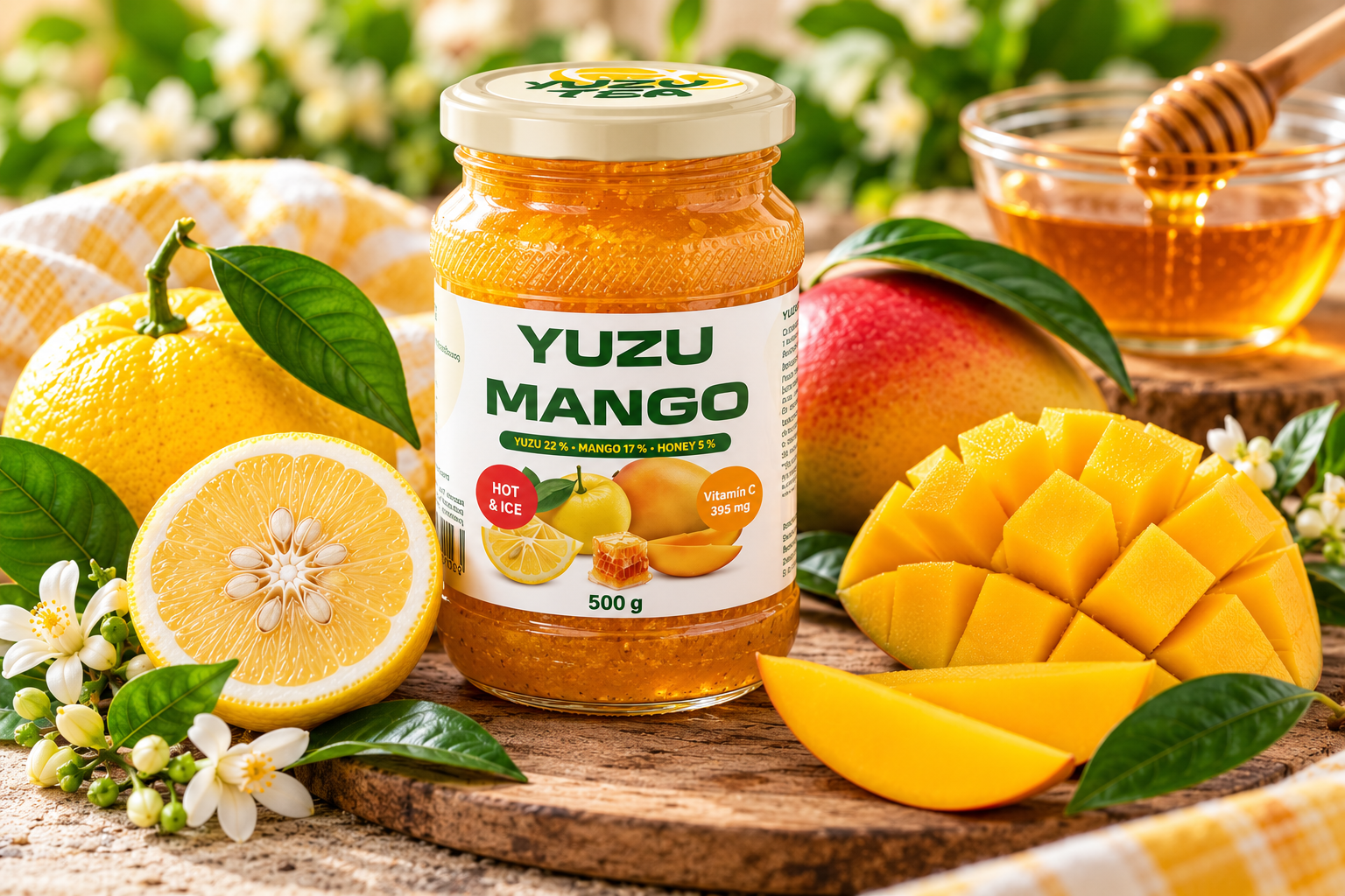 Yuzu Mango 500 g s medem, mangem a citrusovým ovocem