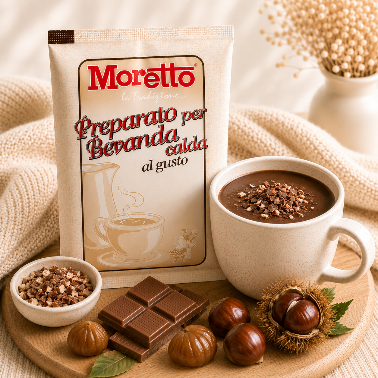 Horká čokoláda Moretto - Ledové kaštany 30g