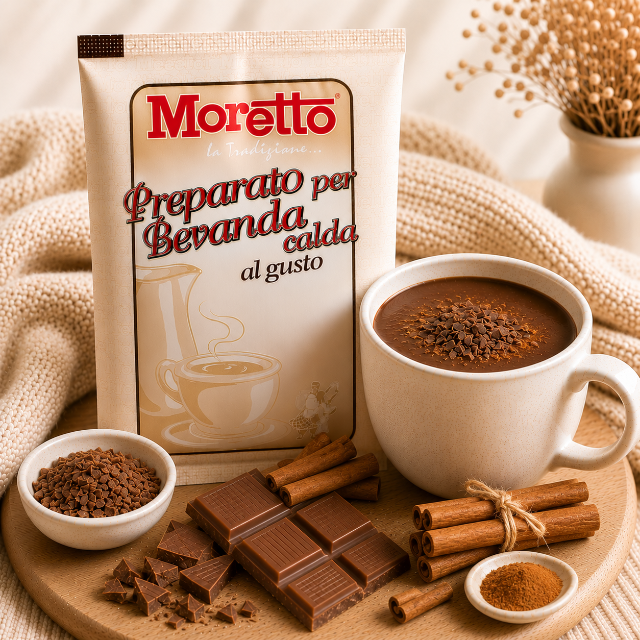 Horká čokoláda Moretto - Skořicová 30g