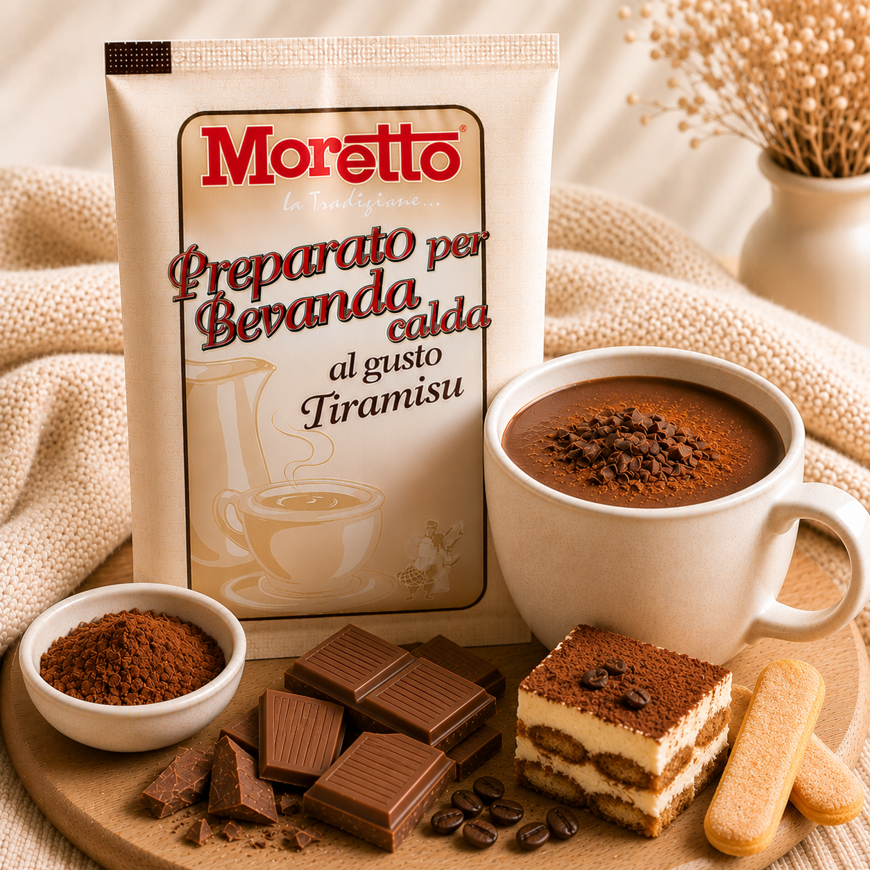 Horká čokoláda Moretto - Tiramisu 30g