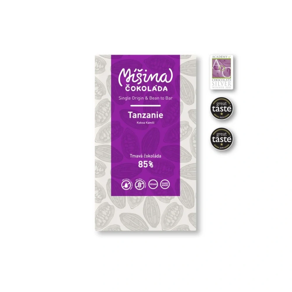 Tmavá čokoláda 85% Tanzanie 50g