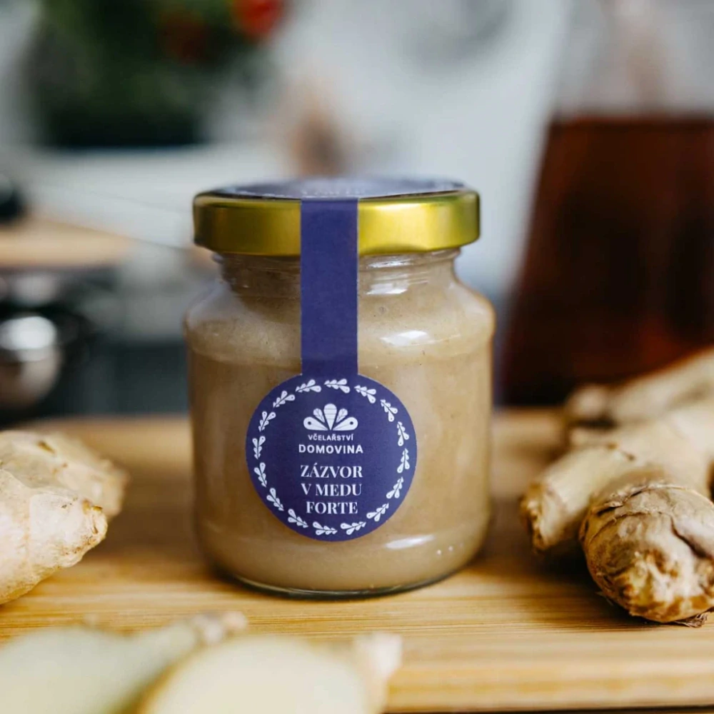 Včelařství Domovina Zázvor v medu FORTE 400g