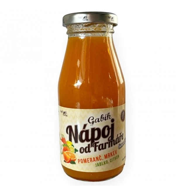 Farmářské Smoothie Gabík - Pomeranč, Mrkev, Jablko a Citrón 200ml