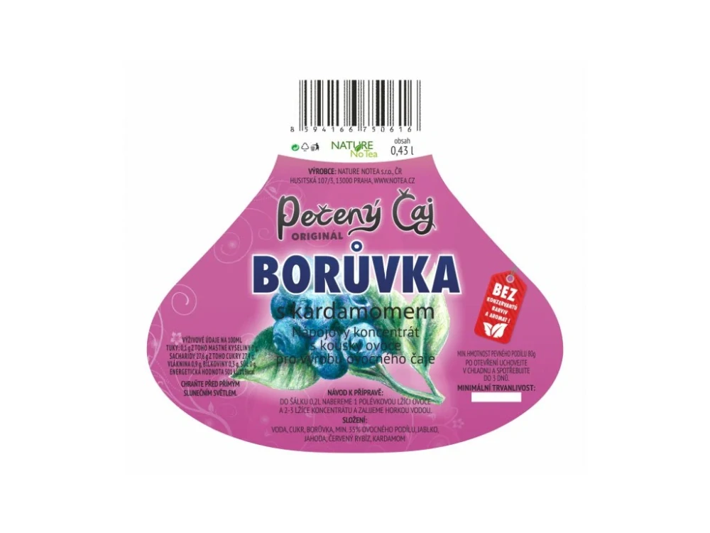 Pečený čaj Notea - Borůvka s kardamomem 430ml