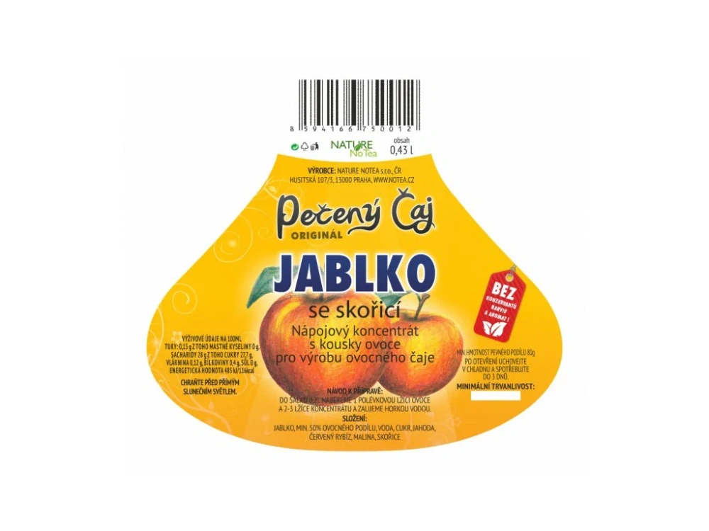 Pečený čaj Notea - Jablko se skořicí 430ml