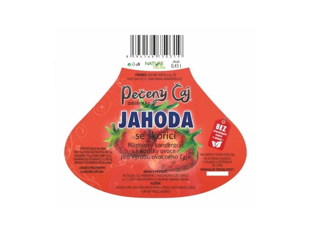 Pečený čaj Notea - Jahoda se skořicí 430ml