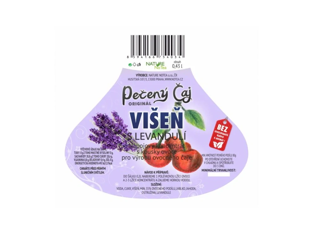 Pečený čaj Notea - Levandulová višeň 430ml