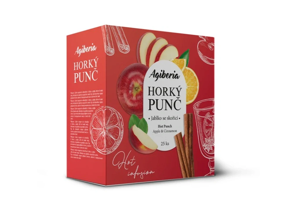 Agiberia Horký punč Jablko se skořicí 25x20g