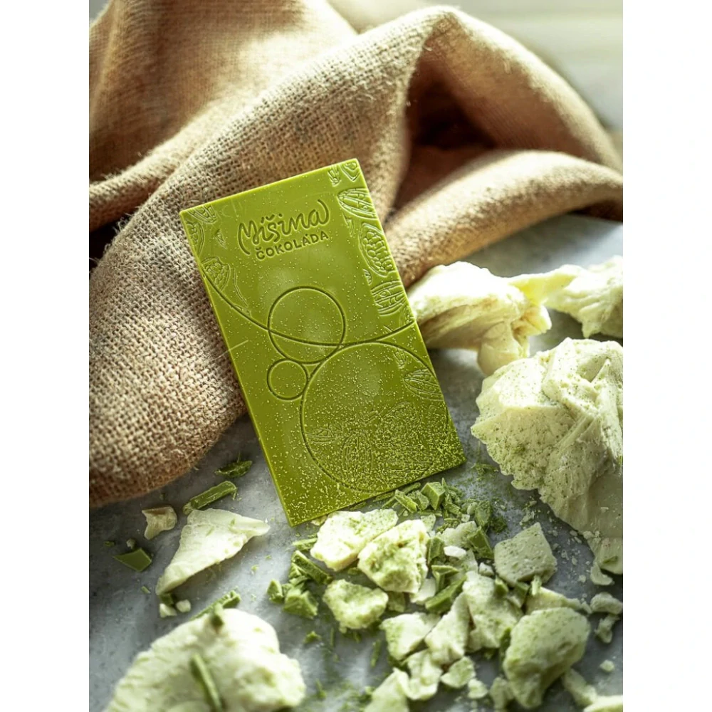 Bílá čokoláda 40% se zeleným čajem Matcha 50g