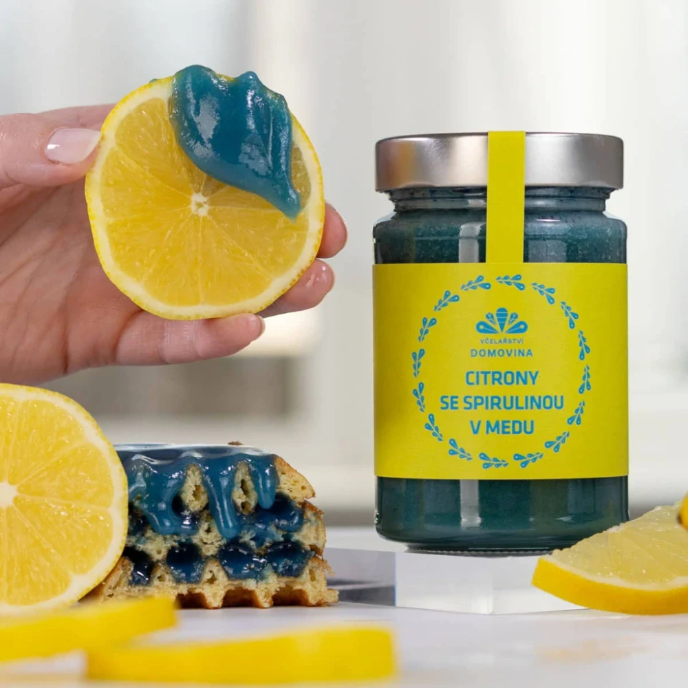 Včelařství Domovina Citron se spirulinou v medu 180g