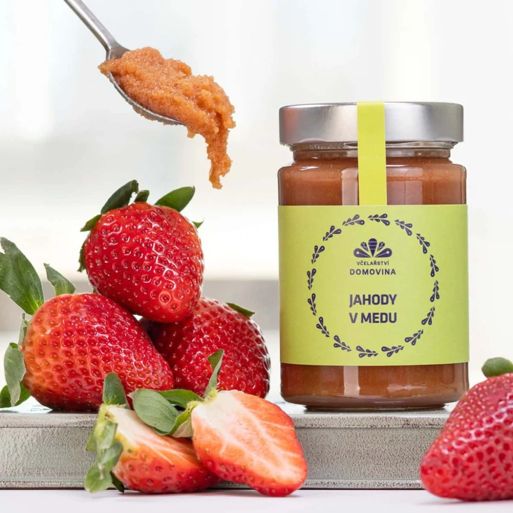 Včelařství Domovina Jahody v medu 380g