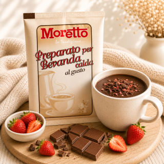 Horká čokoláda Moretto - Jahodová 30g