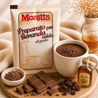 Horká čokoláda Moretto - Rumová 30g
