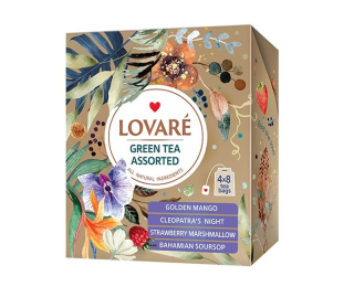 Kolekce čajů Lovaré Green Tea Assorted (32 sáčků)