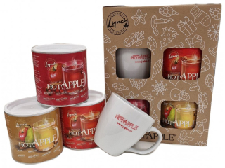 Dárková sada Hot Apple 3x553g + hrnek