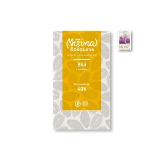 Bílá čokoláda 40% s vanilkou 50g