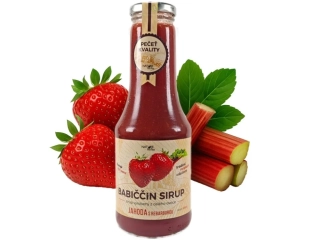 Babiččin sirup - Jahoda s rebarborou 500ml