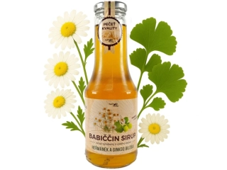  Babiččin bylinný sirup - Heřmánek & Ginkgo 500ml