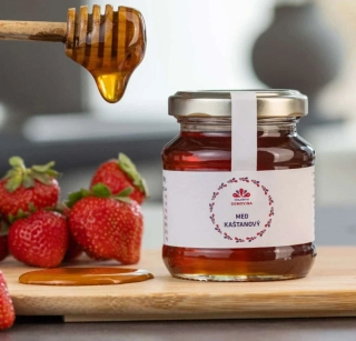 Včelařství Domovina Med kaštanový 180g