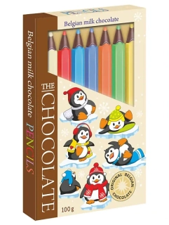 T-Severka Čokoládové pastelky Tučňáci 100g