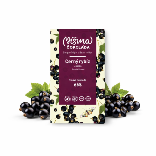 Tmavá čokoláda Uganda 65% s černým rybízem 50g